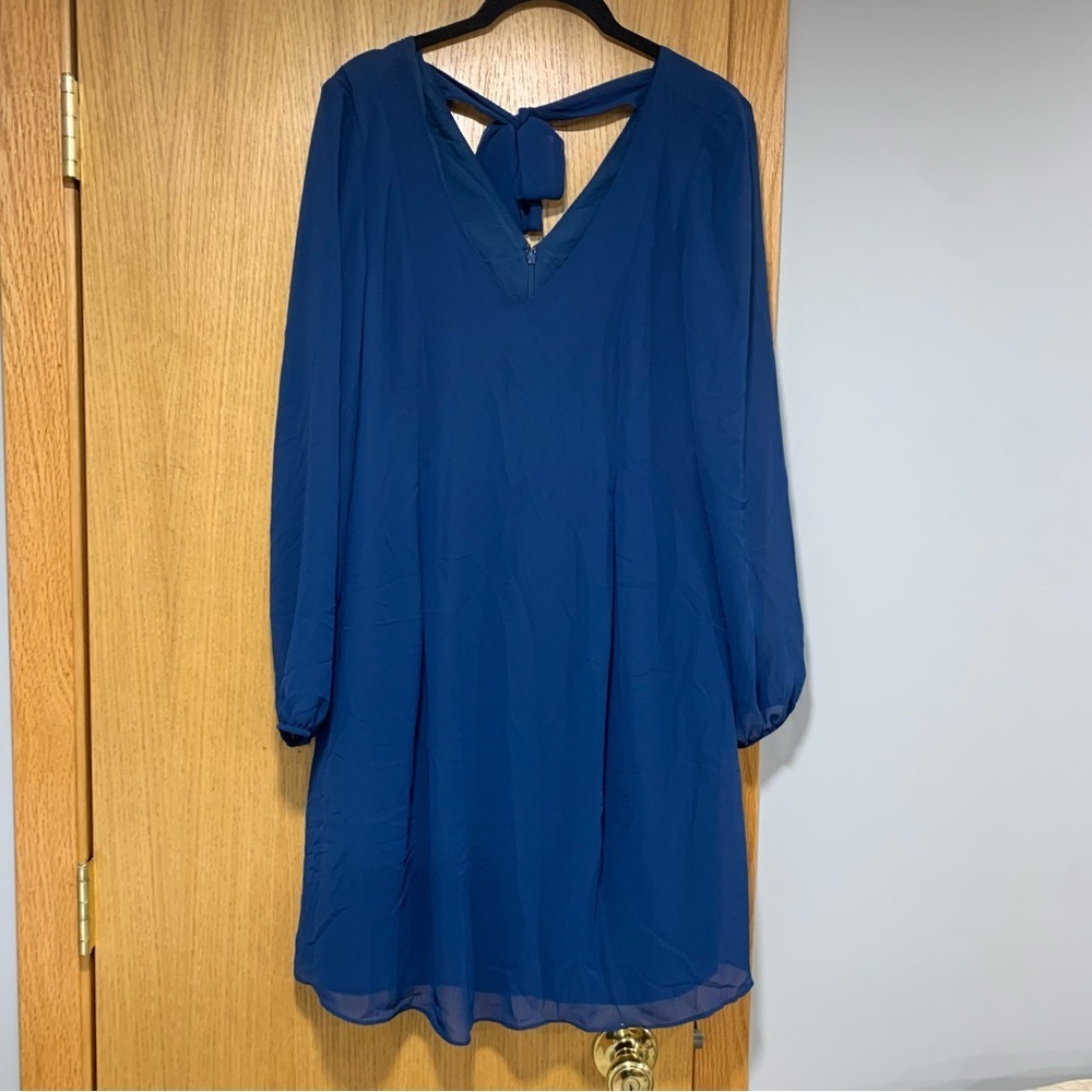 I.N.C. International Concepts Blue Bow Back Shift Dress - Size XS